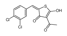 (2Z)-4-acetyl-2-[(3,4-dichlorophenyl)methylidene]-5-hydroxythiophen-3-one Structure