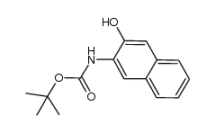 N-boc-2-amino-3-hydroxynaphthalene结构式
