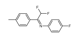 (2,2-difluoro-1-p-tolyl-ethylidene)(4-fluoro-phenyl)amine结构式
