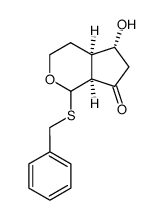 (1S,6R,7R)-(-)-2-(Benzylthio)-7-hydroxy-3-oxabicyclo<4.3.0>nonan-9-on Structure