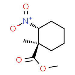 Cyclohexanecarboxylic acid, 1-methyl-2-nitro-, methyl ester, trans- (9CI) Structure