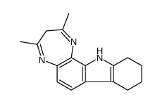 2,4-Dimethyl-3,8,9,10,11,12-hexahydro-(1,4)diazepino(2,3-a)carbazole结构式