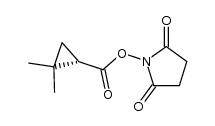 (+)-N-[[(2,2-dimethylcyclopropyl)carbonyl]oxy]succinimide结构式