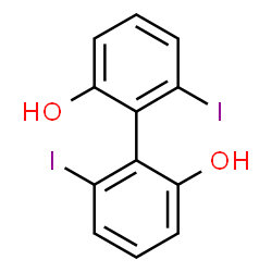 [1,1'-Biphenyl]-2,2'-diol, 6,6'-diiodo-结构式