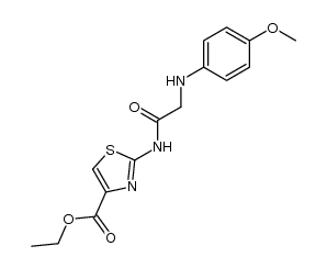 2-{[N-(4-methoxy-phenyl)-glycyl]-amino}-thiazole-4-carboxylic acid ethyl ester Structure