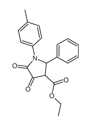 1-(4-Methylphenyl)-4,5-dioxo-2-phenyl-3-pyrrolidinecarboxylic acid ethyl ester结构式