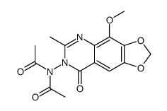 Diacetamide,N-(4-methoxy-6-methyl-8-oxo-1,3-dioxolo[4,5-g]quinazolin-7(8H)-yl)- (6CI)结构式