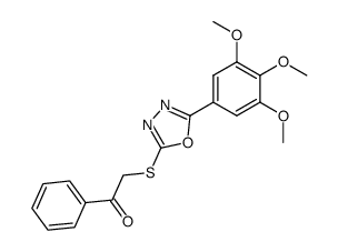 1-Phenyl-2-[5-(3,4,5-trimethoxy-phenyl)-[1,3,4]oxadiazol-2-ylsulfanyl]-ethanone Structure