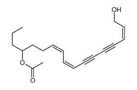 [(7E,9E,15Z)-17-hydroxyheptadeca-7,9,15-trien-11,13-diyn-4-yl] acetate结构式