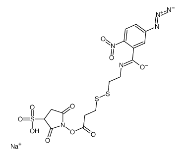 sulfosuccinimidyl-2-(3-azido-2-nitrobenzamido)ethyl-1,3'-dithiopropionate结构式