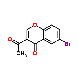 3-Acetyl-6-bromo-4H-chromen-4-one结构式