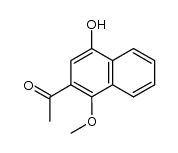 3-acetyl-4-methoxy-1-naphthol结构式