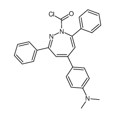 5-(4-(dimethylamino)phenyl)-3,7-diphenyl-1H-1,2-diazepine-1-carbonyl chloride Structure