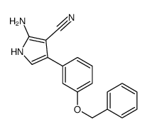 2-氨基-4-(3-(苄氧基)苯基)-1H-吡咯-3-甲腈结构式