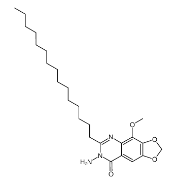 1,3-Dioxolo[4,5-g]quinazolin-8(7H)-one,7-amino-4-methoxy-6-pentadecyl-结构式