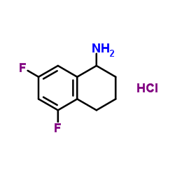 5,7-Difluoro-1,2,3,4-tetrahydro-1-naphthalenamine hydrochloride (1:1)结构式