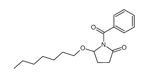 1-benzoyl-5-(n-heptyloxy)-pyrrolidine-2-one结构式