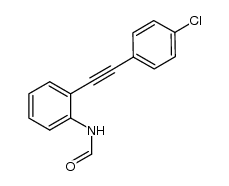 N-(2-((4-chlorophenyl)ethynyl)phenyl)formamide结构式