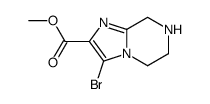 3-溴-5,6,7,8-四氢咪唑并[1,2-a]吡嗪-2-羧酸甲酯结构式
