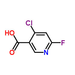 4-Chloro-6-fluoronicotinic acid结构式