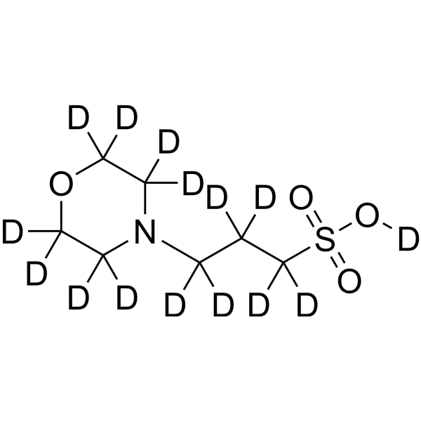 3-吗啉丙磺酸-d15结构式