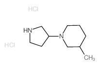 3-Methyl-1-(3-pyrrolidinyl)piperidine dihydrochloride结构式