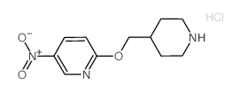 5-Nitro-2-(4-piperidinylmethoxy)pyridinehydrochloride结构式