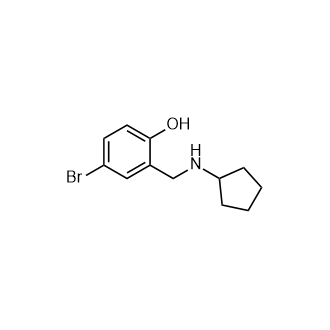 4-Bromo-2-[(cyclopentylamino)methyl]phenol Structure