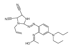 N-(2-(1-allyl-4,5-dicyanoimidazol-2-ylazo)-5-(dipropylamino)phenyl)-acetamide Structure