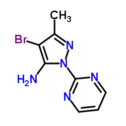 4-Bromo-3-Methyl-1-(pyrimidin-2-yl)-1H-pyrazol-5-amine结构式