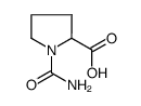 Proline, 1-(aminocarbonyl)- (9CI) Structure