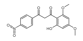 1-(2-hydroxy-4,6-dimethoxyphenyl)-3-(4-nitrophenyl)propane-1,3-dione结构式