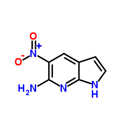 5-Nitro-1H-pyrrolo[2,3-b]pyridin-6-amine结构式