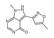1-Methyl-3-(5-methylisoxazol-3-yl)-1H-pyrazolo[3,4-d]pyrimidin-4-ol结构式