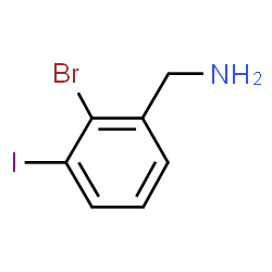 (2-Bromo-3-iodophenyl)methanamine Structure