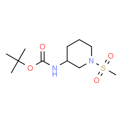 (1-(甲基磺酰基)哌啶-3-基)氨基甲酸叔丁酯结构式