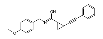 (1S,2S)-N-[(4-methoxyphenyl)methyl]-2-(2-phenylethynyl)cyclopropa necarboxamide Structure