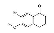 7-溴-6-甲氧基-3,4-二氢萘-1(2H)-酮结构式