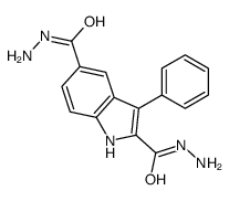 3-phenyl-1H-indole-2,5-dicarbohydrazide结构式