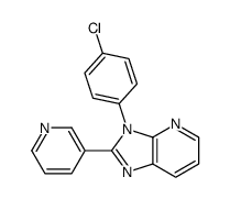 3-(4-chlorophenyl)-2-pyridin-3-ylimidazo[4,5-b]pyridine结构式