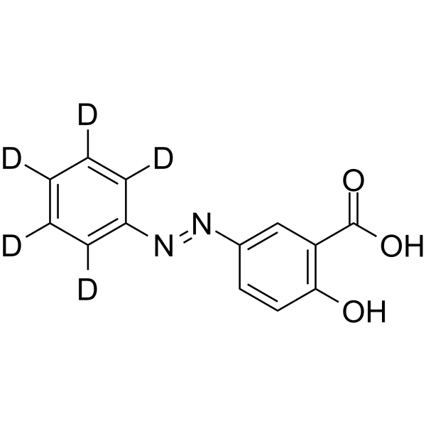 2-Hydroxy-5-(phenyldiazenyl)benzoic acid-d5结构式