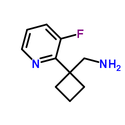 1-[1-(3-Fluoro-2-pyridinyl)cyclobutyl]methanamine Structure