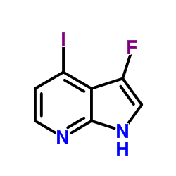 3-Fluoro-4-iodo-1H-pyrrolo[2,3-b]pyridine结构式