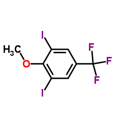 2,6-Diiodo-4-(trifluoromethyl)anisole结构式