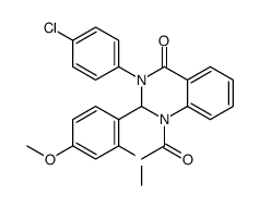 1-acetyl-3-(4-chlorophenyl)-2-(2,4-dimethoxyphenyl)-2H-quinazolin-4-one结构式