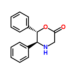 (5S,6S)-5,6-Diphenyl-2-morpholinone结构式