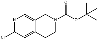 6-氯-3,4-二氢-2,7-萘啶-2(1H)-羧酸叔丁酯结构式
