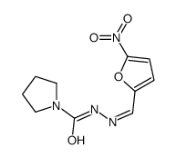 N-[(E)-(5-nitrofuran-2-yl)methylideneamino]pyrrolidine-1-carboxamide Structure
