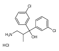 3-amino-1,1-bis(3-chlorophenyl)-2-methylpropan-1-ol,hydrochloride结构式
