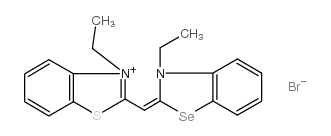 2-[(3-ETHYL-BENZOTHIAZOLIUM-2-YL)-METHYLEN]-3-ETHYL-2,3-DIHYDROBEZOSELENAZOL BROMIDE structure